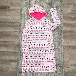 🌷 Pick 5 for 20🌷Cat & Jack Christmas Nightgown with Hoody girls size L (10/12)